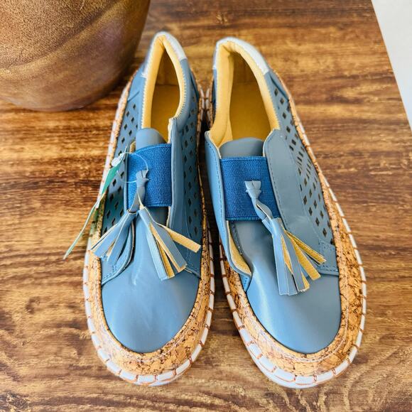 Every Step Is A Pleasure | fringe cork shoes - Picture 2 of 4